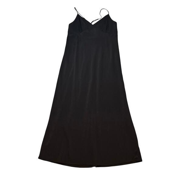 Madewell Black Slip Midi Dress Size 10 V-Neck Adjustable Straps NWOT - Picture 6 of 9